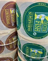 76mm dia self-adhesive labels printed
