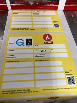 100 x 100mm self-adhesive vinyl labels