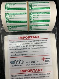 PAT & Periodic Testing Labels BS7671